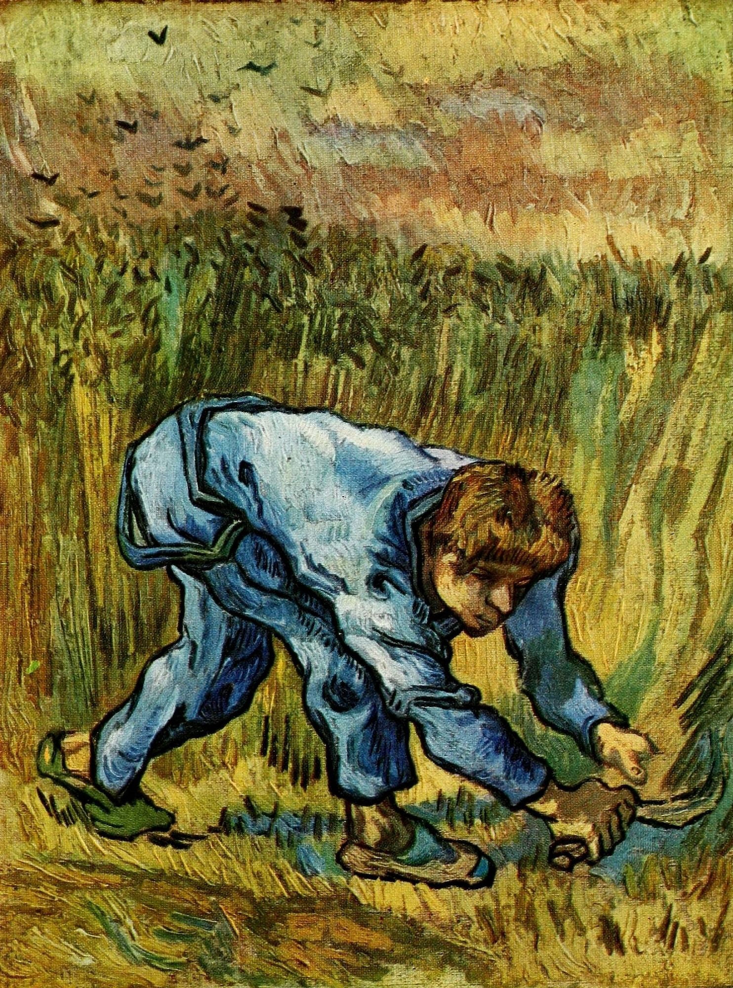 The Reaper 1889 Canvas Art - Vincent Van Gogh (18 x 24)