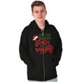 thumbnail image 1 of The Reason Santa Has A Naughty List Unisex Fleece Graphic Zip Up Hoodie Brisco Brands 3X, 1 of 5