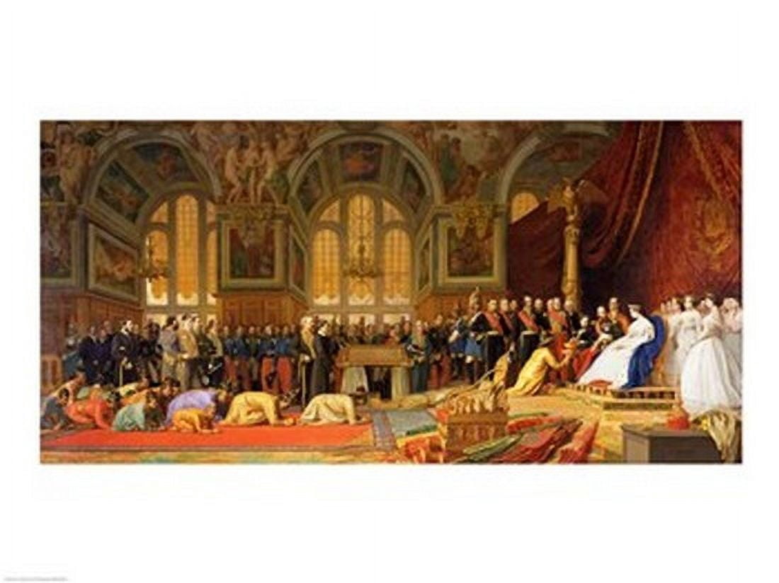 The Reception of Siamese Ambassadors by Emperor Napoleon III Canvas Art - Jean leon Gerome (36 x 24)