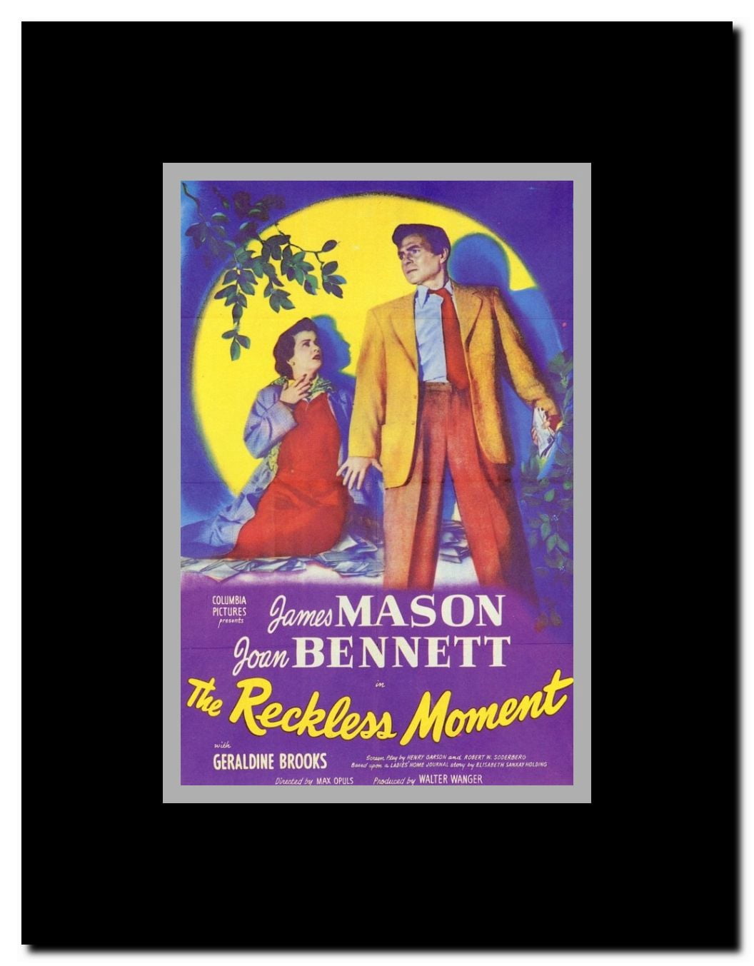 The Reckless Moment Framed Movie Poster