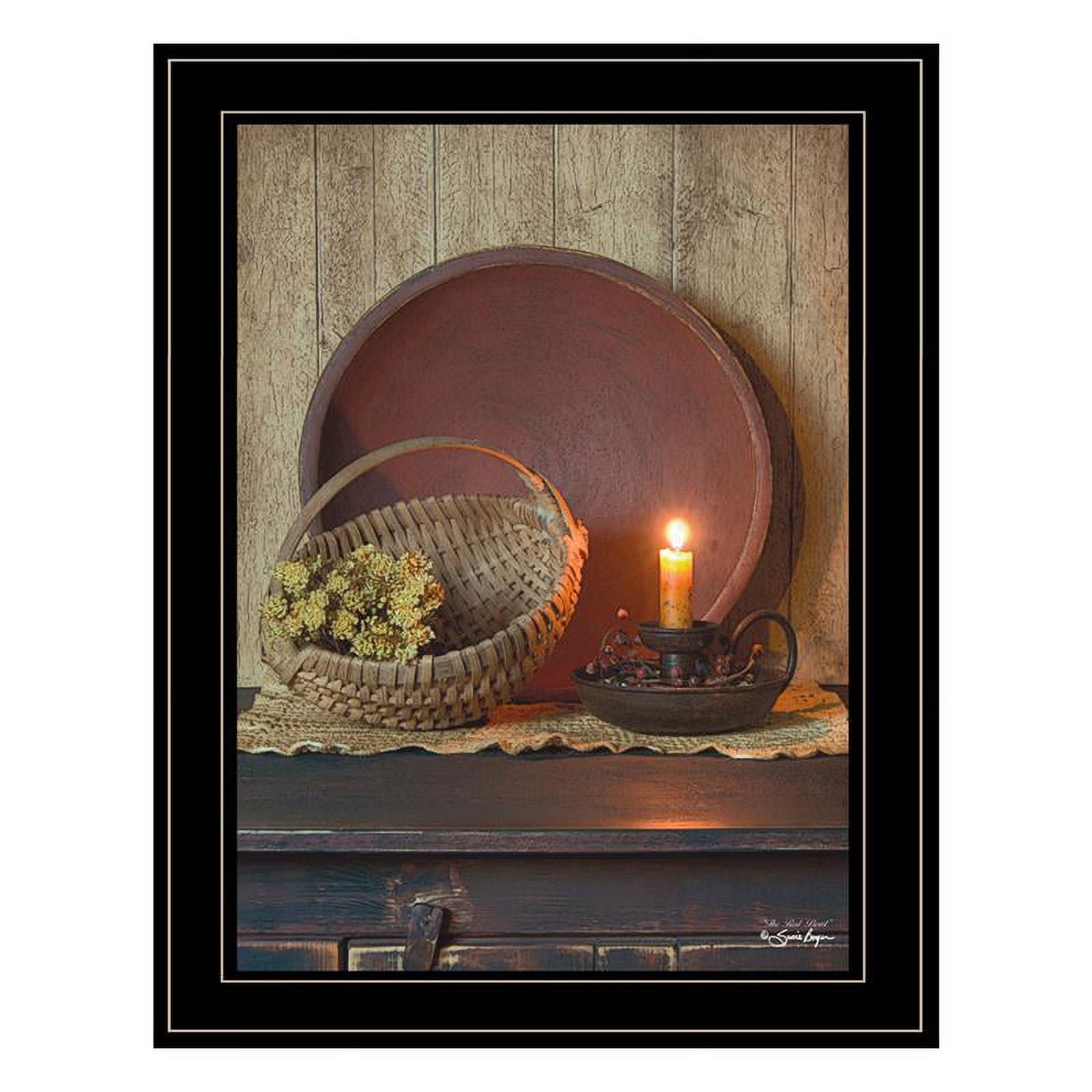 Farmhouse Black Framed Canvas Print with Rustic Quote