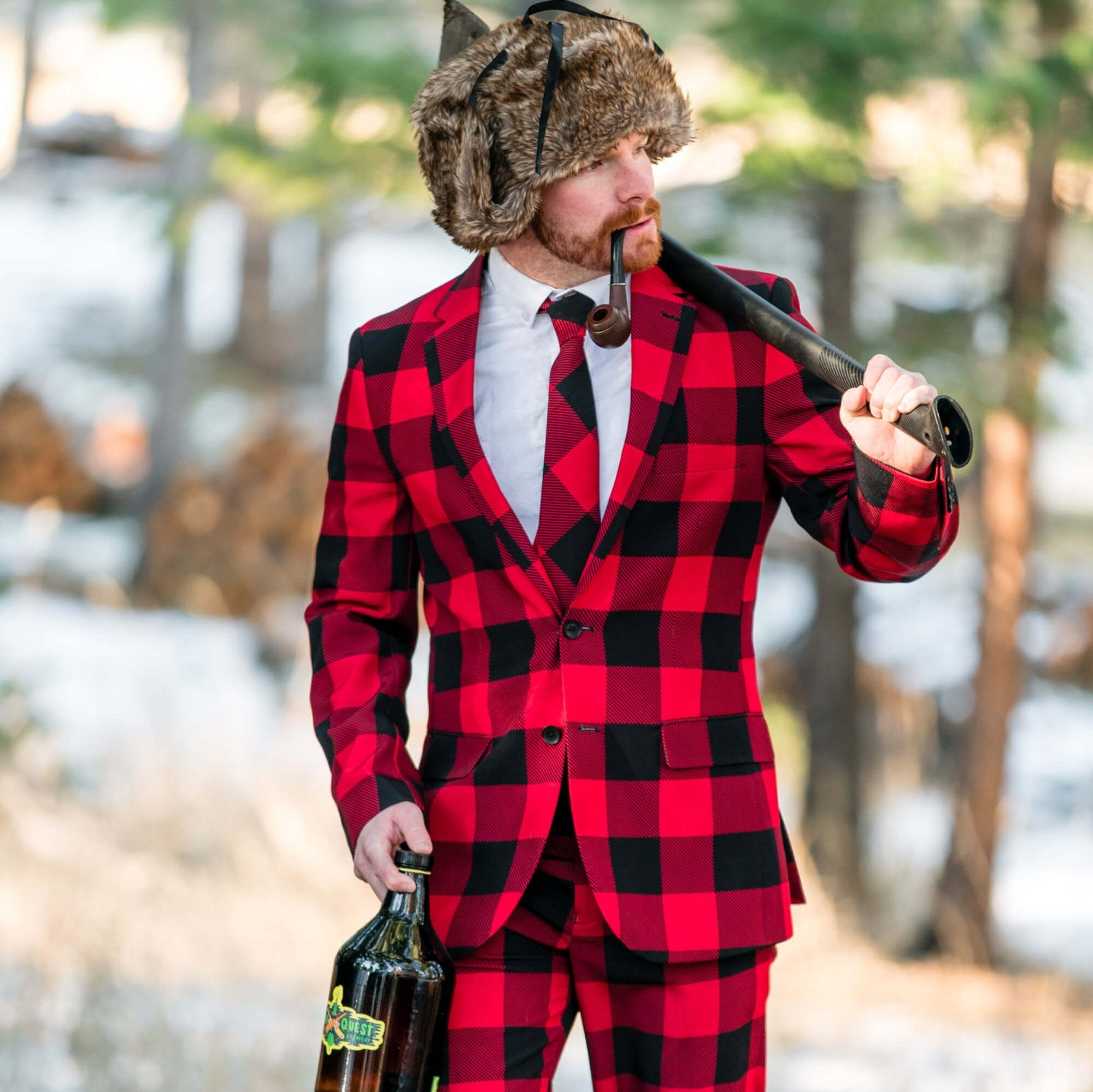 ジャケット・アウター TROPHY CLOTHING BUFFALO CHECK JACKET  M Red Plaid Flannel Jacket SHERPA Lined Quilted Buffalo Check