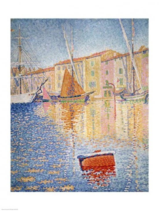 The Red Buoy Saint Tropez 1895 Canvas Art - Paul Signac (18 x 24)