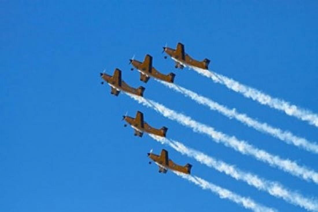 The Red Checkers Aerobatic Display Team with CT-4B Airtrainers Canvas Art - David Wall DanitaDelimont (26 x 18)