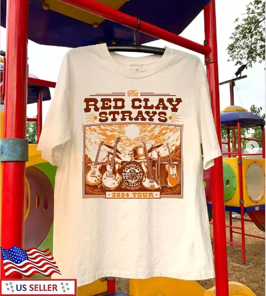 The Red Clay Strays Tour 2024 Collection Shirt, Size Xl, Tee Light Blue