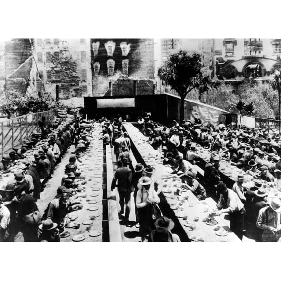 The Red Cross Serve Food To Homeless Survivors Of The 1906 Earthquake History (24 x 18)