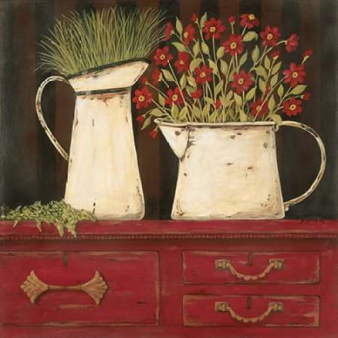 The Red Cupboard Canvas Art - Jo Moulton (24 x 24)