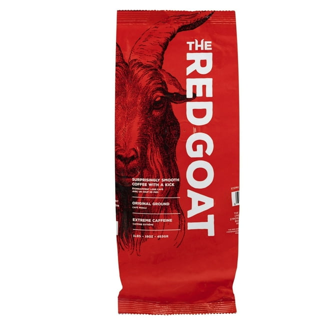 The Red Goat Coffee, Original Strong Ground Coffee, 1lb.