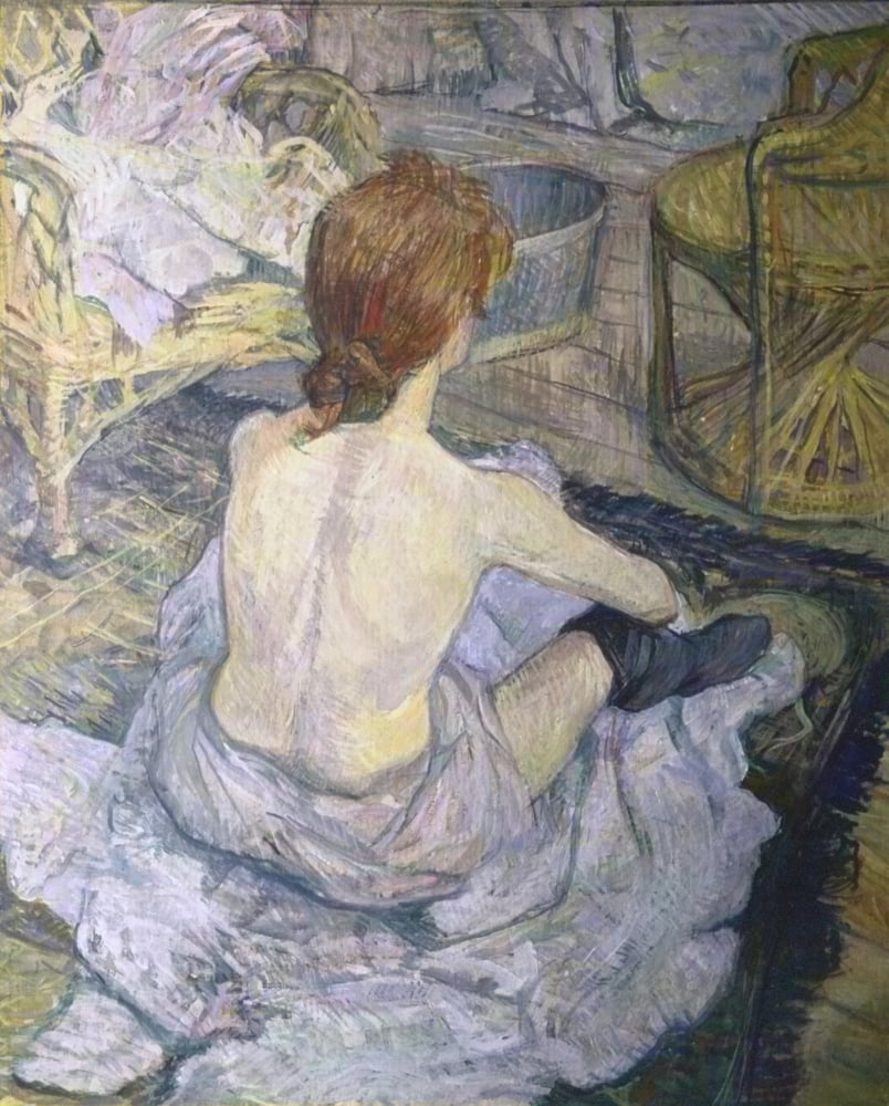 The Red Haired - The Toilet (Rousse - La Toilette) Canvas Art - (18 x 24)