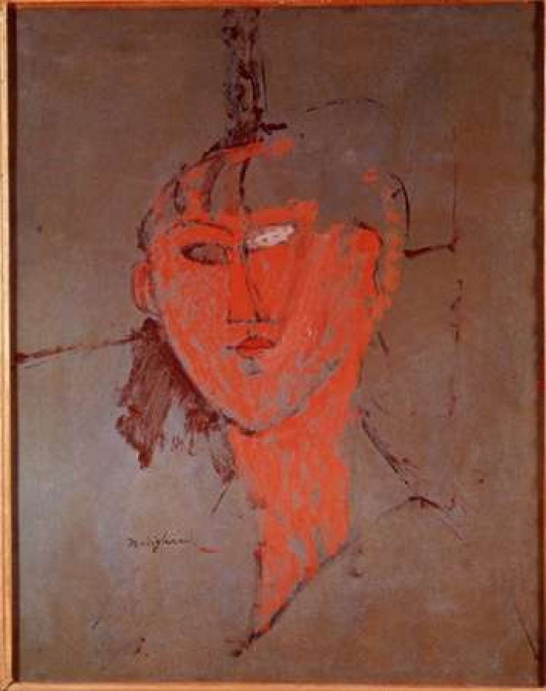 The Red Head Canvas Art - Amedeo Modigliani (24 x 30)