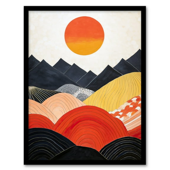 The Red Queen Of Land And Sea Mountains Art Print Framed Poster Wall Decor 12x16 inch