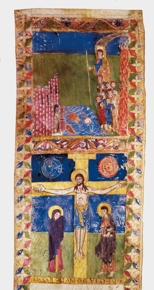 The Red Sea Crossing And Crucifixion Canvas Art - (18 x 24)