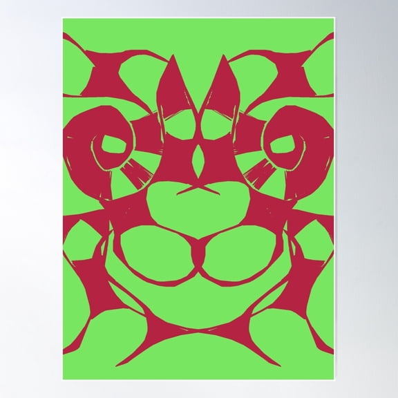 The Red Super Hero Light Green Background Poster Wall Art, Modern Wall Decor For Living Room Bedroom, 8x12 UNFRAMED