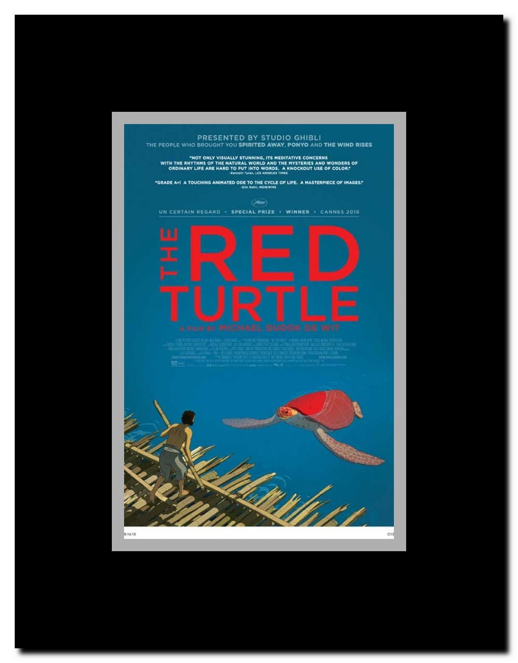 The Red Turtle Framed Movie Poster