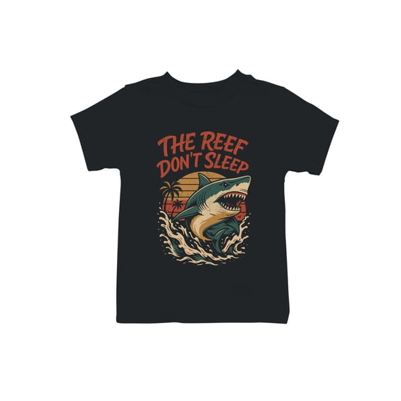 The Reef Don't Sleep Shark Design Youth's T-shirt