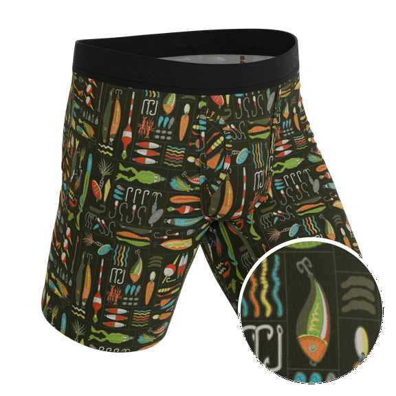 The Reel Nice - Shinesty Bait Box Long Leg Ball Hammock Pouch Underwear With Fly  3X