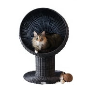 The Refined Feline Kitty Ball Bed, Espresso