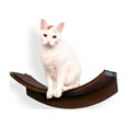 thumbnail image 1 of The Refined Feline, Lotus Leaf Cat Shelf, Mahogany, 1 of 6