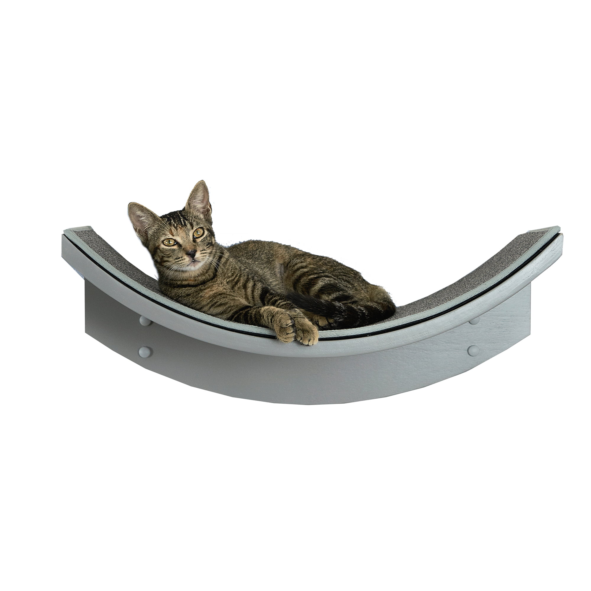 The Refined Feline, Lotus Leaf Cat Shelf, Smoke