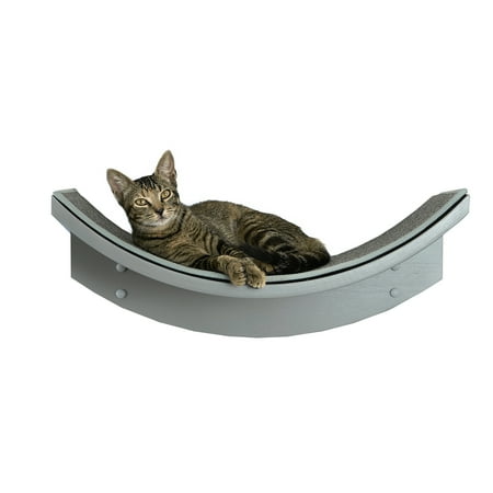 The Refined Feline, Lotus Leaf Cat Shelf, Smoke