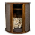 thumbnail interactive-video image 1 of The Refined Feline, Purrrrfect End Table, Mahogany, 1 of 9