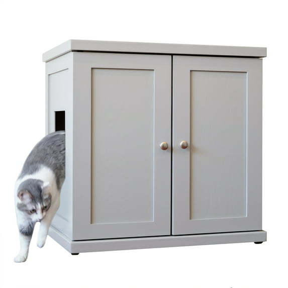 The Refined Feline Refined Litter Box Deluxe, Large, Smoke, Modern Style