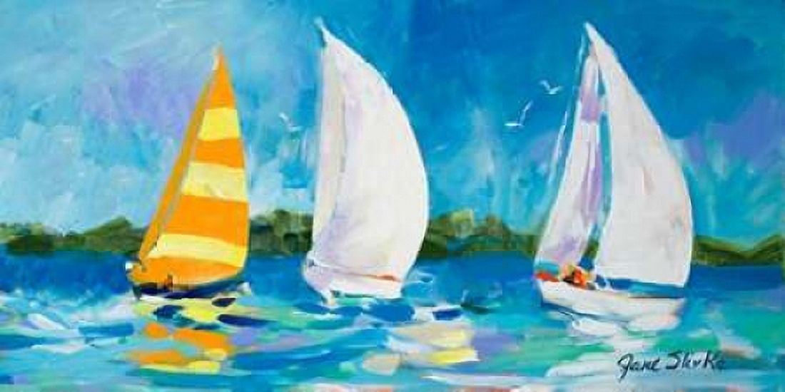 The Regatta II Canvas Art - Jane Slivka (10 x 20)
