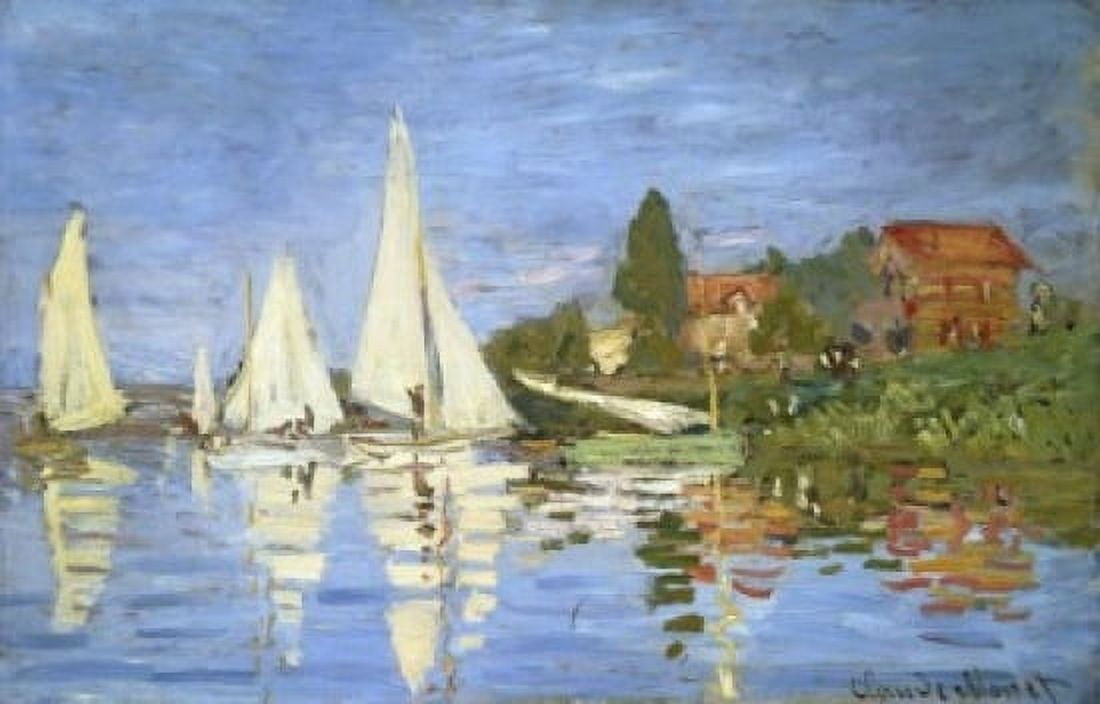 The Regatta at Argenteuil (Regates a Argenteuil) c 1872 Claude Monet (1840-1926French) Musee dOrsay Paris Canvas Art - Claude Monet (24 x 36)