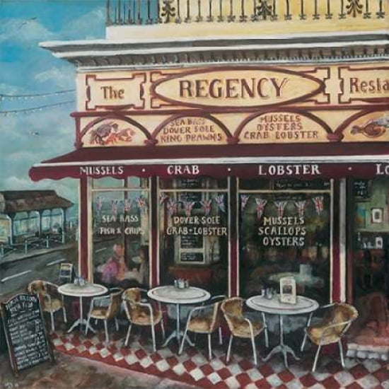 The Regency Restaurant Brighton Canvas Art - Melissa Sturgeon (24 x 24)