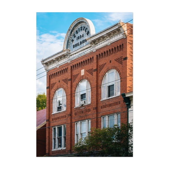 The Register Building - Shepherdstown West Virginia Photography Architecture Vintage Cityscape Street Photography Unframed Wall Art Print 4 x 6 inches