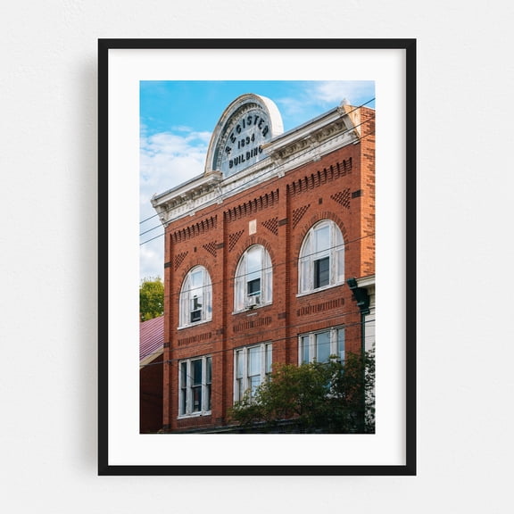 The Register Building - Shepherdstown West Virginia Photography Black Framed Wall Art Print 12 x 18 inches