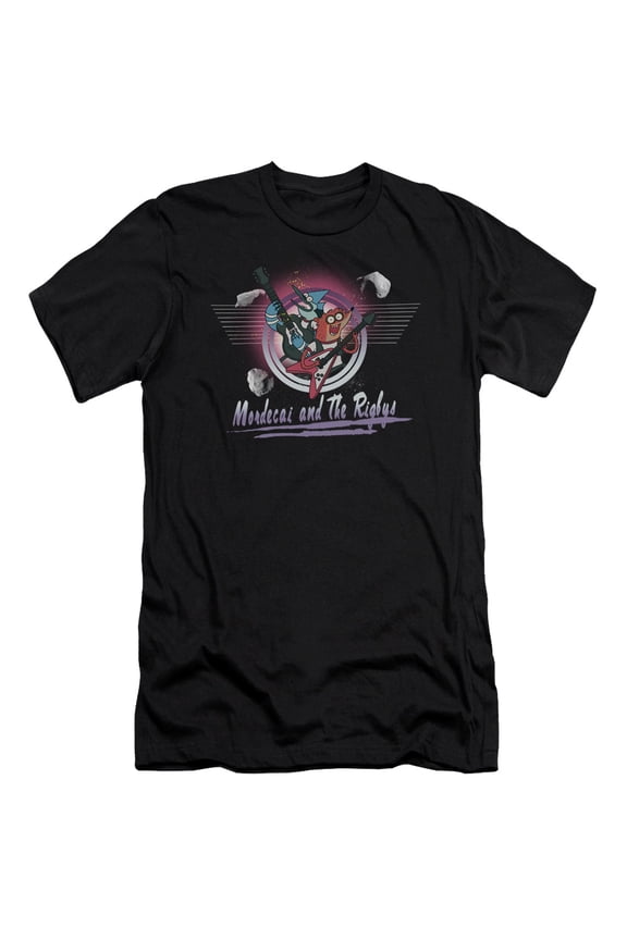 The Regular Show Mordecai & The Rigbys S/S Adult 30/1 T-Shirt Black