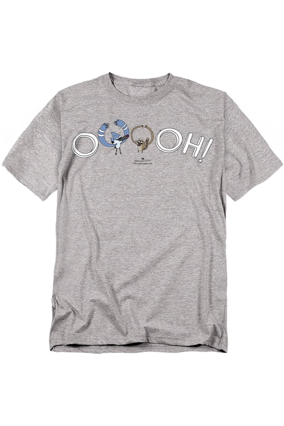 The Regular Show T-Shirt Ooooh Unisex Graphic Tee For Men & Women Athletic Heather 