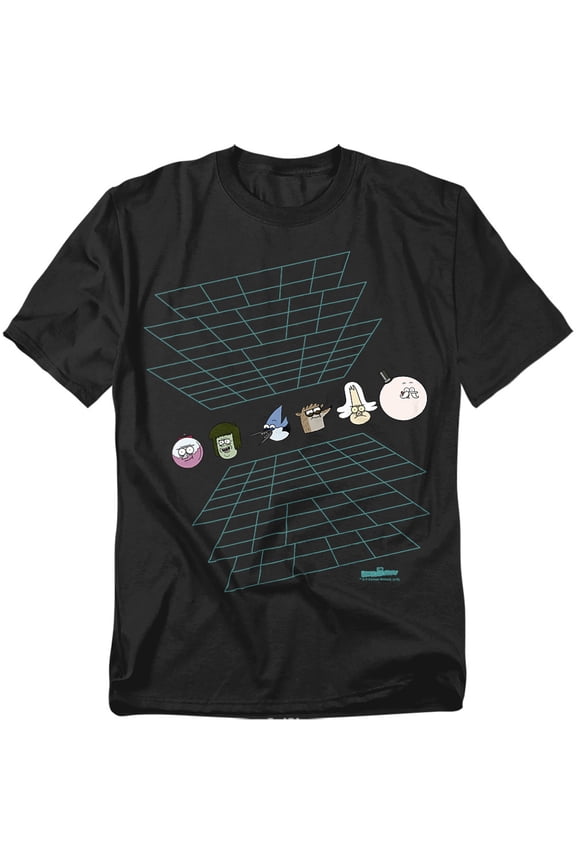 The Regular Show Regular Grid Officially Licensed Adult T-Shirt 3XL