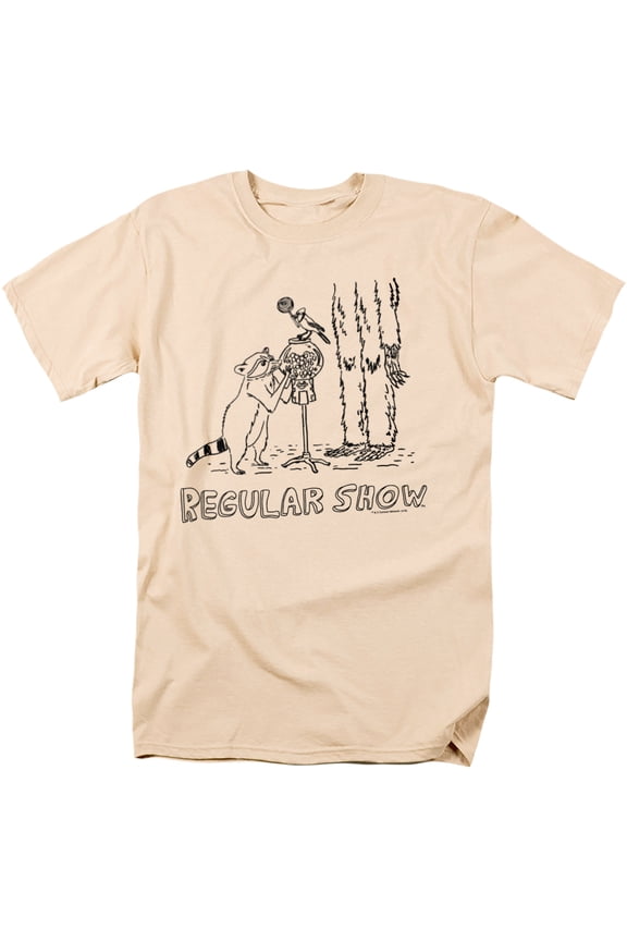 The Regular Show Tattoo Art Unisex Adult T Shirt, Cream, X-Large