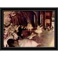 thumbnail image 1 of The Rehearsal of the Ballet on Stage 38x28 Large Black Ornate Wood Framed Canvas Art by Edgar Degas, 1 of 2