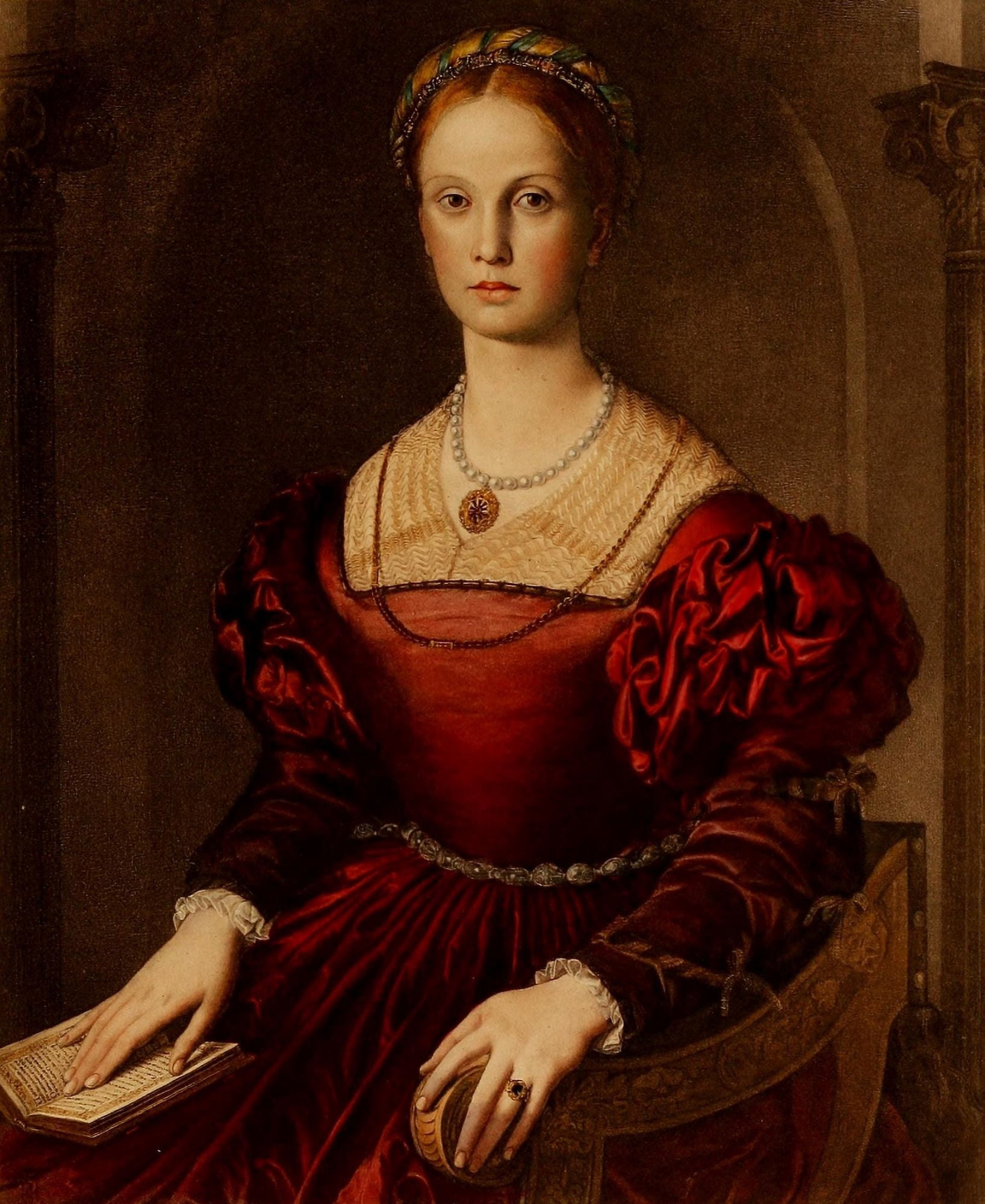 The Renaissance Lucrezia Panciatichi Canvas Art - Agnolo Bronzino (18 x 24)
