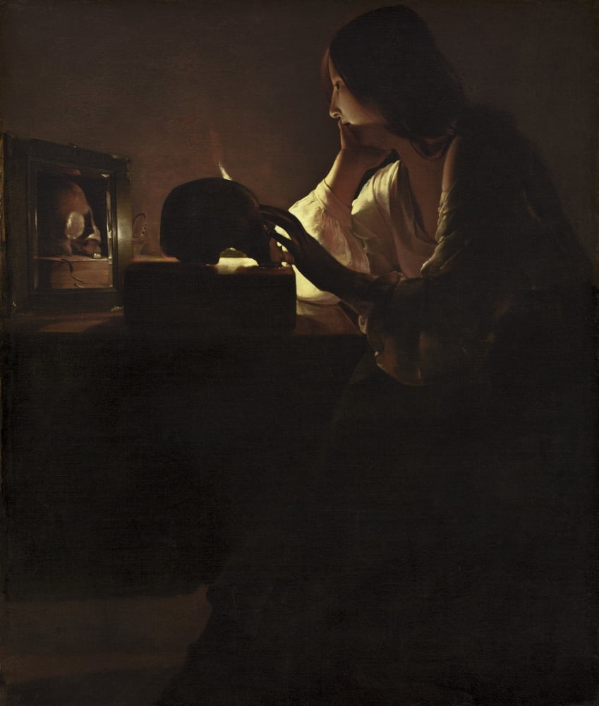 The Repentant Magdalen Canvas Art - (18 x 24)