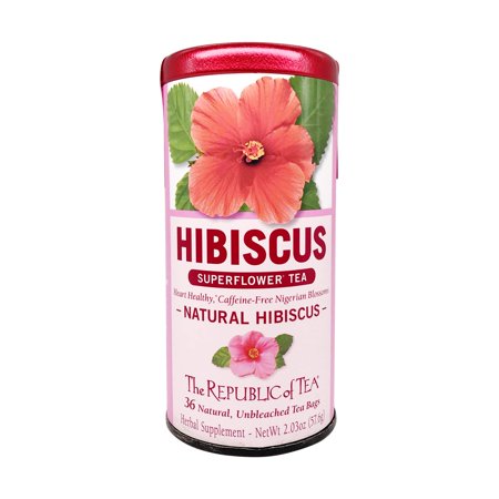 The Republic Of Tea Natural Hibiscus Superflower Tea (36 Tea Bags)