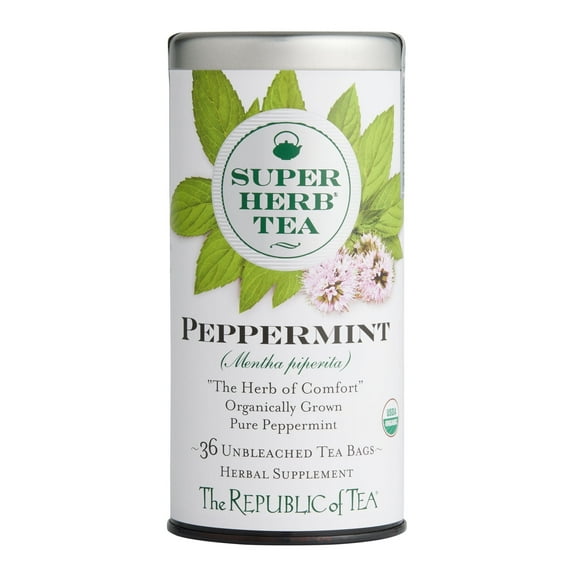The Republic Of Tea SuperHerb Peppermint Tea 1.8 oz. Pack of 3