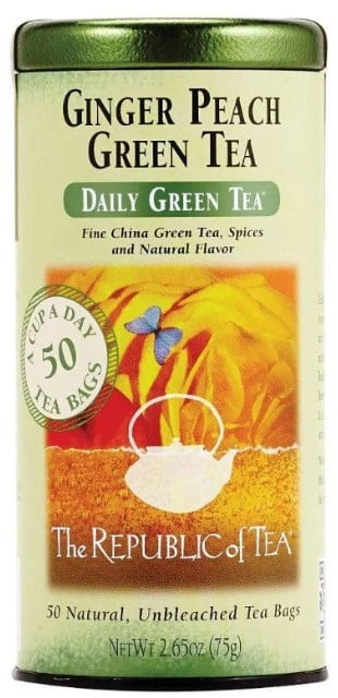 The Republic of Tea Ginger Peach Green Tea (Pack of 2)