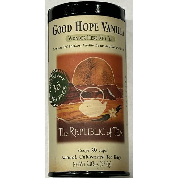 The Republic of Tea Good Hope Vanilla Red Tea No Caffeine (Pack of 20)