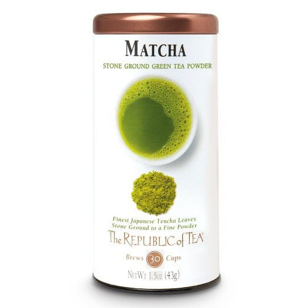 The Republic of Tea Organic Matcha Stone Ground Green Tea Powder (Pack of 10)