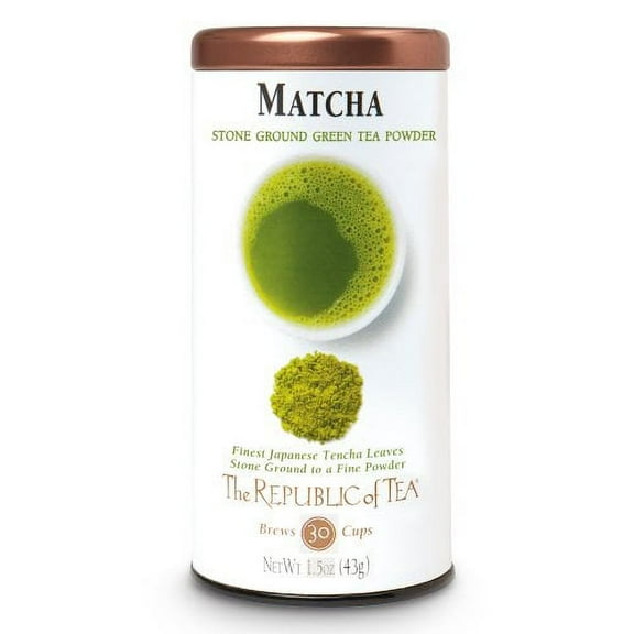 The Republic of Tea Organic Matcha Stone Ground Green Tea Powder (Pack of 12)