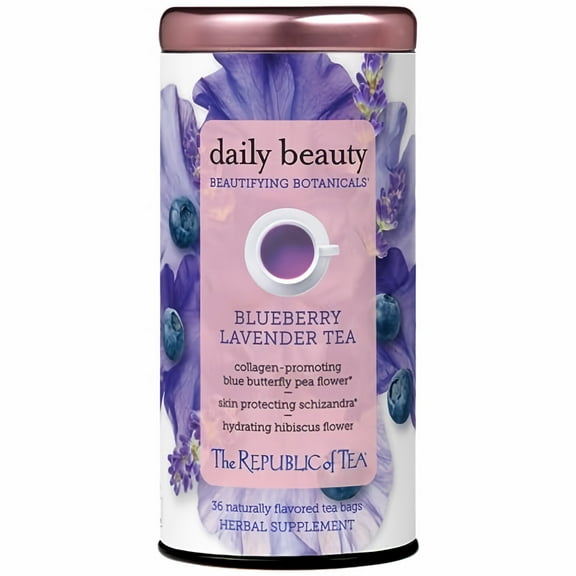 The Republic of Tea of Beautifying Botanicals Blueberry Lavender Tea (Pack of 60)