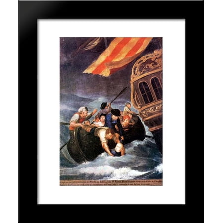 The Rescue of Don Ramón Power y Giralt 20x24 Framed Art Print by Jose Campeche