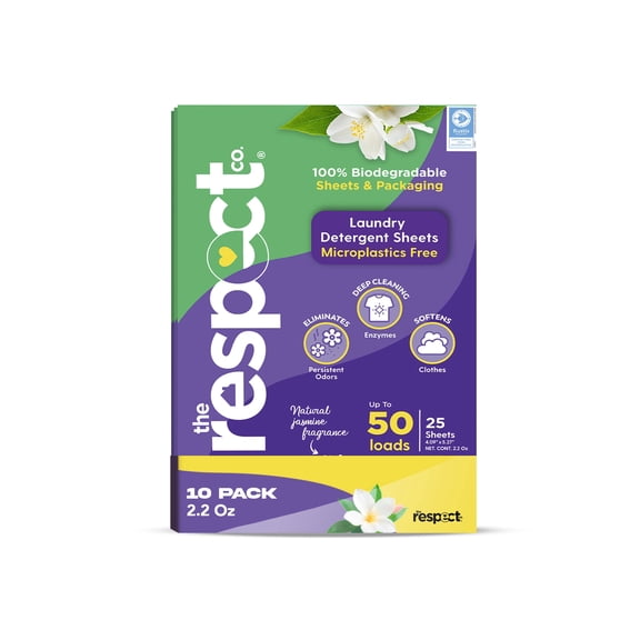 The Respect Co. Laundry Detergent Sheets, Microplastics Free, No Chemicals