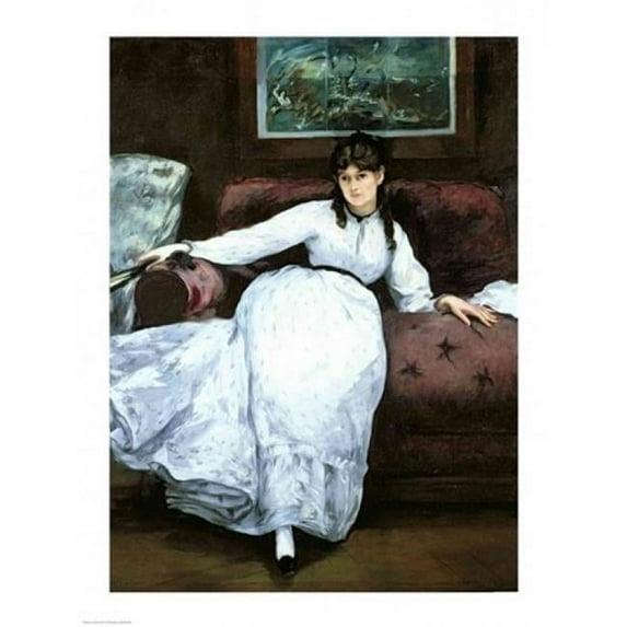 The Rest portrait of Berthe Morisot Poster Print by Edouard Manet