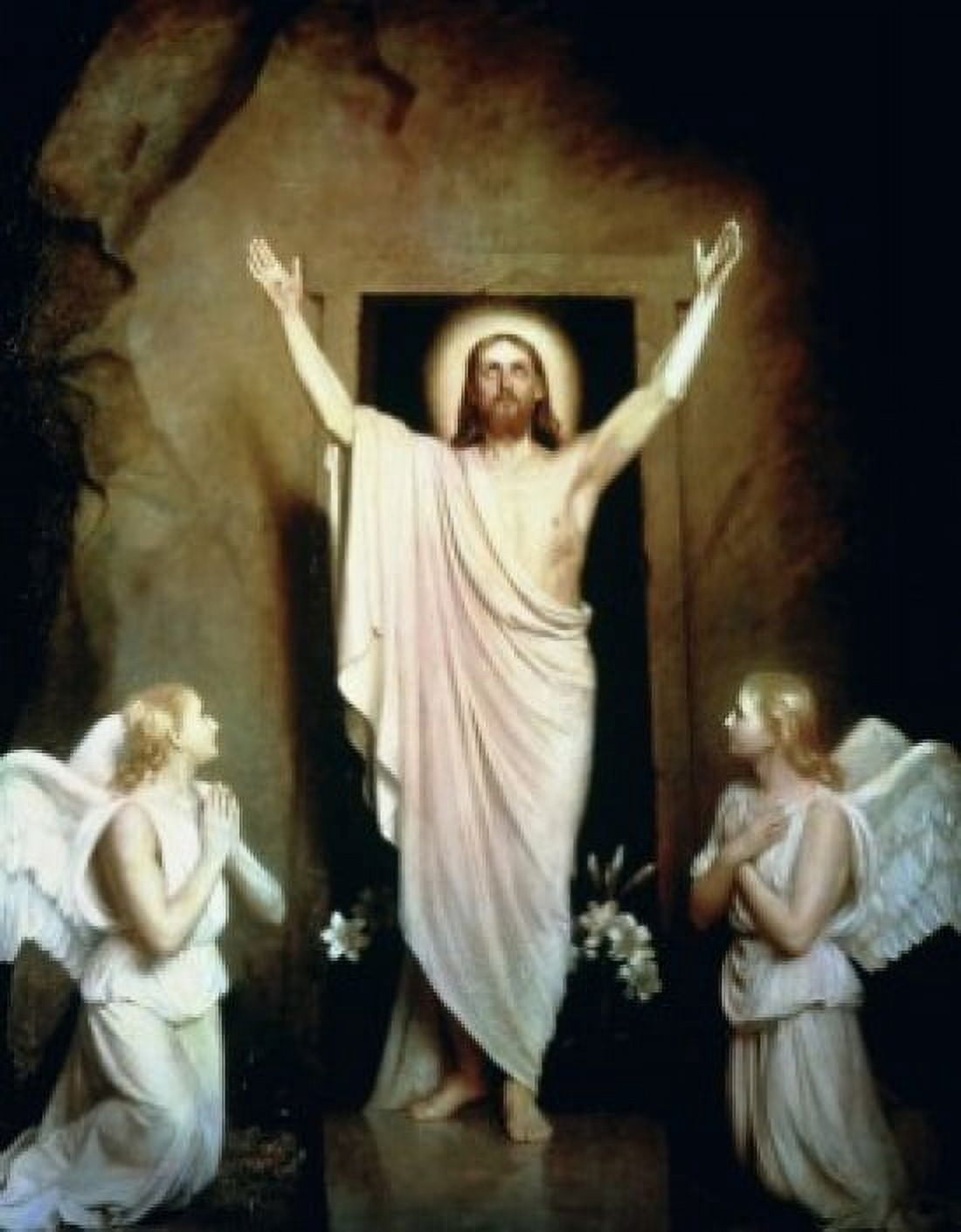 The Resurrection Carl Heinrich Bloch (1834-1890 Danish) Canvas Art - Carl Heinrich Bloch (18 x 24)