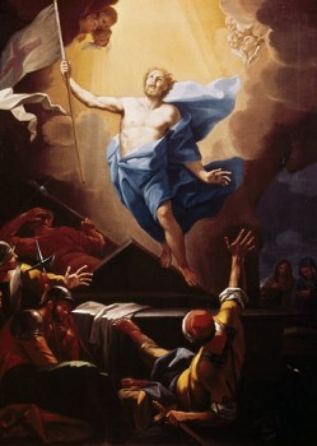 The Resurrection Henrik Krock (1677-1738 Danish) Canvas Art - Hendrik Krock (24 x 36)